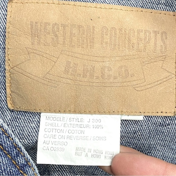 Vintage Western Concepts Big Valley Jamboree Denim Jean Jacket L - Picture 4 of 14